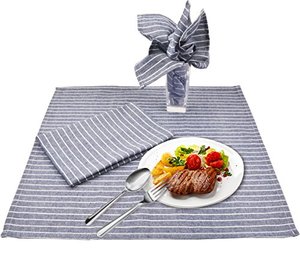 Sinland 20 Pouce x 20 Pouce <span class=keywords><strong>Lin</strong></span> <span class=keywords><strong>Serviette</strong></span> <span class=keywords><strong>de</strong></span> <span class=keywords><strong>Table</strong></span> - Product Image 6