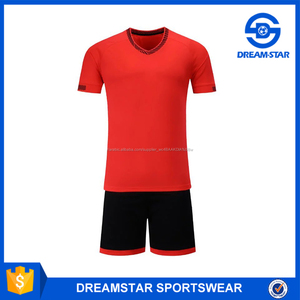Standard red jersey, slim fit cheap sport uniform - Product Image 1