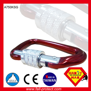 CE UIAA Hot Selling Aluminum Screw Lock Climbing Carabiner - Product Image 4