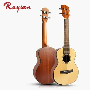 Raysen Biaya Yang Efektif SolidvSpruce Sapele Ukulele dengan Sandaran Tangan China Ukulele Bass