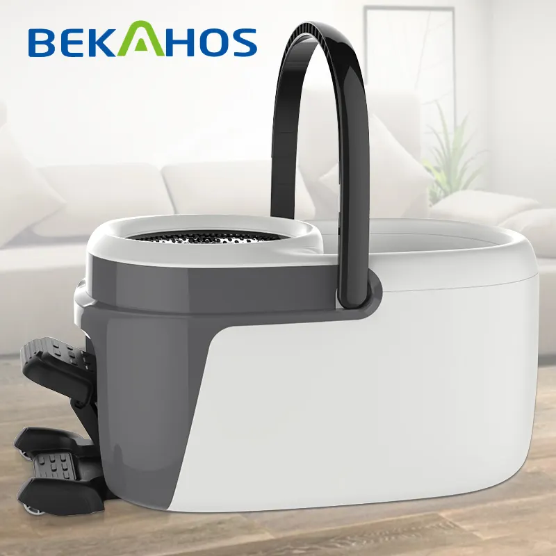 BEKAHOS Eco-Friendly Feature and Plastic Pole Material mop including Mop Bucket