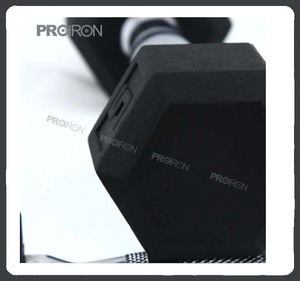 Profesional uso commerical crossfit ejercicio hexagonal mancuernas de goma - Product Image 6