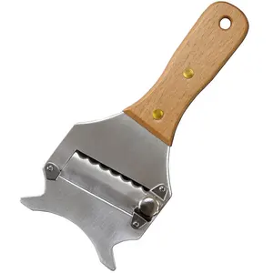 पेशेवर लकड़ी संभाल के साथ मैट समायोज्य स्टेनलेस स्टील पनीर Truffle Slicer