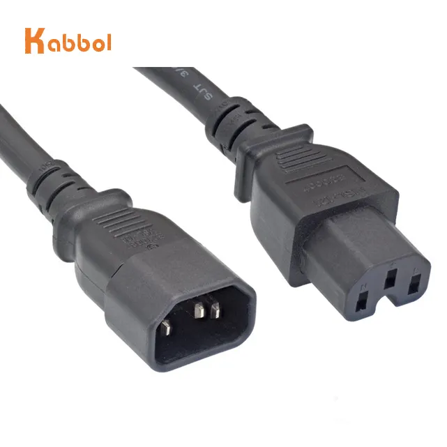 Cable hembra a enchufe macho ICE320 C15 a C14 Cable de alimentación Cable de extensión Cable