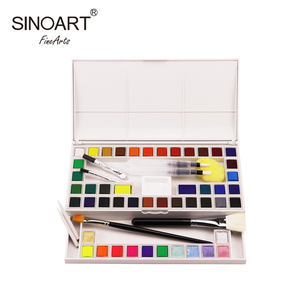 Haute Qualité 12/18/24/30/36/48 Couleurs Solide <span class=keywords><strong>Aquarelle</strong></span> Peintures Demi Godets Pigment ensemble Pour Le Papier De Toile - Product Image 5
