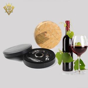 Conjunto de regalo de cuero redondo, vino, alta calidad, gran oferta - Product Image 3