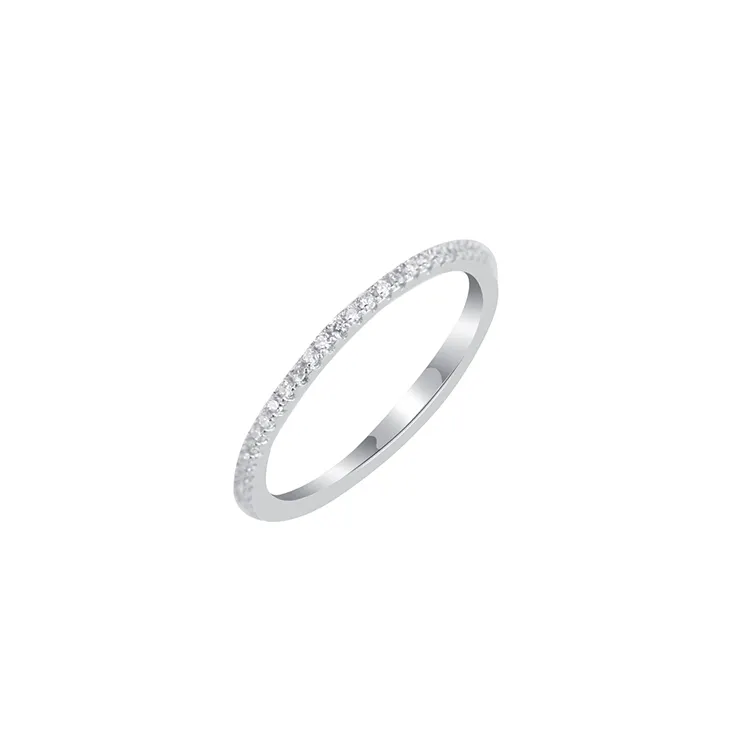 Atacado new simples handmade anel 925 sliver CZ anel