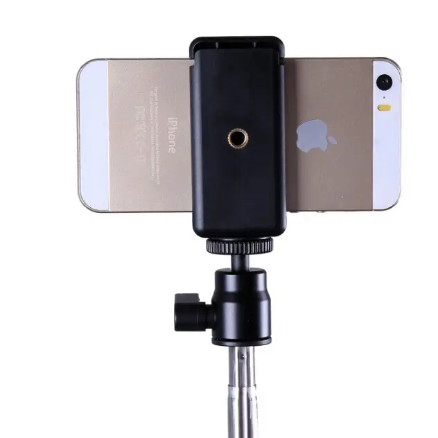 セルフィースティックカメラクランプマウント用のユニバーサル1/4ネジ調整可能な電話クリップ回転可能な携帯電話クリップ電話スタンド