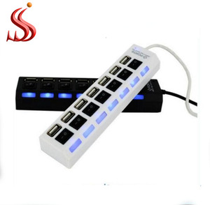 ฮับ USB พอร์ต6 7 8พอร์ต USB 12V 7พอร์ต USB พร้อมสวิตช์เปิด/ปิด + อะแดปเตอร์แปลงไฟ AC EU/US - Product Image 6