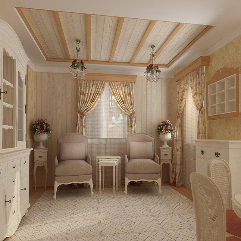 Cambodge Salon Décoration PVC Mur Insonorisé de Grain De Bois de Panneau de Surface