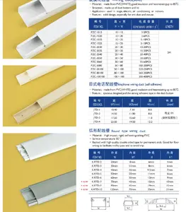 Hochwertiges elektrisches PVC-Kabel Kabelkanal Draht kanals chlitz Verdrahtung srohr PVC-Kabelkanal rohr mit Grau/Weiß/Blau