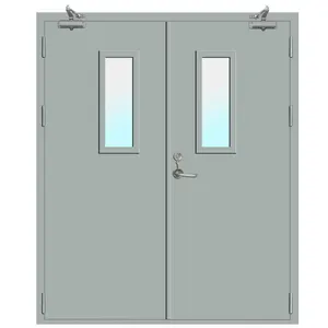Di alta qualità 2/1.5/1 ore tagliafuoco in metallo in acciaio porte in metallo <span class=keywords><strong>porta</strong></span> d'ingresso con bussare giù telaio - Product Image 1