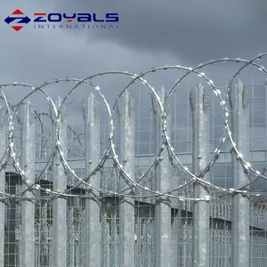 Chain Link Fence Sistem dengan Harga Murah Concertina Galvanis Dicukur Galvanis Panas Dicelup