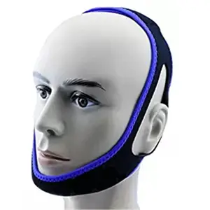 Dây Đeo Cằm Chống Thở Khi Ngủ Chống Ngáy Bằng Cao Su Neoprene Chăm Sóc Sức Khỏe, Đai Đen Có Thể Điều Chỉnh