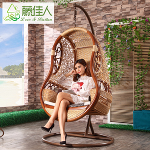 Tre Wicker Mía Gỗ Treo Đu Ghế Sang Trọng Độc Đáo Trang Chủ Trong Nhà Mây, Tổng Hợp Mây OEM Áp Dụng - Product Image 2