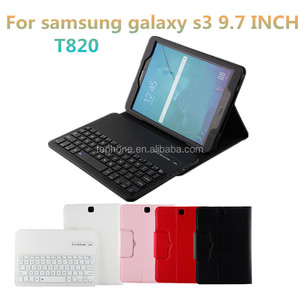 9.7 Inch Dây <span class=keywords><strong>Bluetooth</strong></span> <span class=keywords><strong>Keyboard</strong></span> Với PU Leather Folio Trường Hợp Che Đối Với Samsung Tab <span class=keywords><strong>S3</strong></span> T820 - Product Image 1