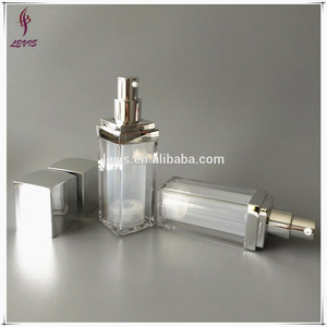 Plástico de lujo plaza vacía bomba sin aire 30 ml con tapa de plata - Product Image 2