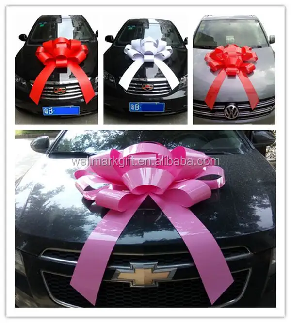 30 inch Big Plastic Vinyl Ribbon Indoor Outdoor Christmas Festival Holiday Time Decorating Magnet Car Bow