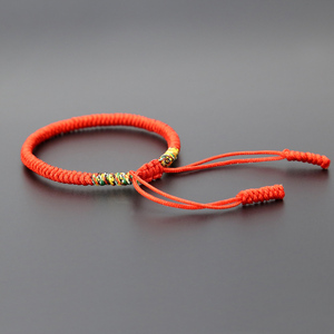 Pulsera de Cuerda Tibetana Budista Hecha a Mano con Nudos de la Suerte, Multicolor Original, Tamaño Ajustable, Mismo Modelo que <span class=keywords><strong>Leonardo</strong></span> DiCaprio Bendecido - Product Image 6