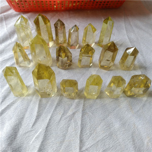 Natural <span class=keywords><strong>citrino</strong></span> <span class=keywords><strong>cristallo</strong></span> di quarzo punti minuscolo <span class=keywords><strong>cristallo</strong></span> guarigione sei lati bacchette - Product Image 2