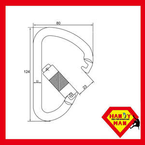 คาราไบเนอร์เหล็กชุบสังกะสี ANSI-2450TL สำหรับนั่งร้านเหล็ก - Product Image 2