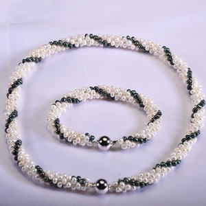 Ensemble de <span class=keywords><strong>bijoux</strong></span> FEIRUN en argent 925 avec perles de pomme de terre AA de 3 mm, ensemble de perles de culture, ensemble de perles d'origine - Product Image 2