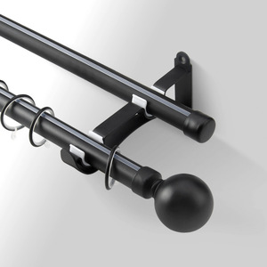 ZSTARR Asta <span class=keywords><strong>per</strong></span> Tende Classica in Lega di Alluminio con Staffa Facile da Installare, Tende <span class=keywords><strong>per</strong></span> Finestre di Alta Qualità con Anelli, Design Semplice - Product Image 5