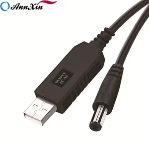 Kabel Convertes Daya Step Up untuk Router, 5.5Mm X 2.1Mm USB 5V Ke DC 9V 12V Kualitas Tinggi