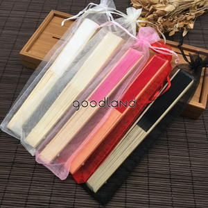 <span class=keywords><strong>Amazon</strong></span> eBay personnalisé de mariage <span class=keywords><strong>bambou</strong></span> pliant ventilateur de main de tissu - Product Image 4