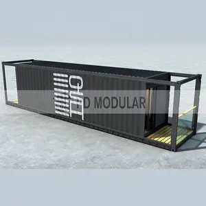 Prefabricated steel frame house luxury modular modern container house for family or student