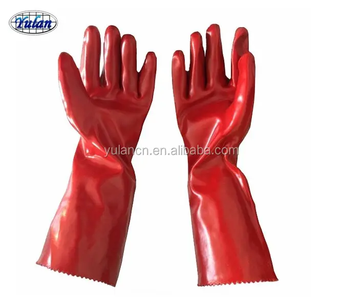 chemicals Resistant Labor Glove PVC Fully Dipped Oil Resistant Work Glove