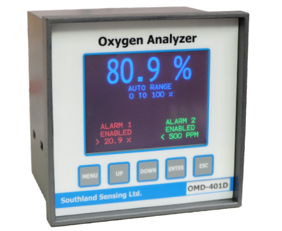 Precision Electrochemical Percent Oxygen Analyzer 5 Standard Analysis Ranges for Medical Grade Oxygen OMD-401D