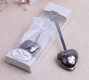 Hot sold heart-shaped tea infuser party favor return gift wedding