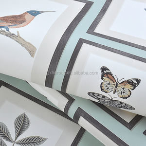 3D Vif Fleur et Oiseau Peinture Cadre Design Salon Chambre Salle à manger Papier Peint Décoration <span class=keywords><strong>De</strong></span> <span class=keywords><strong>La</strong></span> Maison - Product Image 2