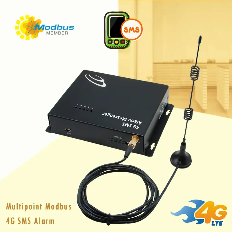 Multipoint Modbus 4G SMS Alarm gsm generator monitor