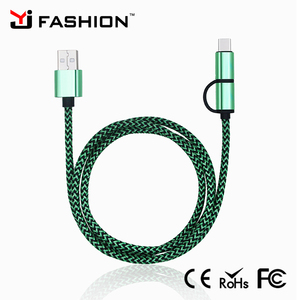 Yj moda micro USB y Tipo <span class=keywords><strong>C</strong></span> cable USB 2 en 1 carga para nuevo MacBook Google pixel XL Samsung micro y Tipo <span class=keywords><strong>C</strong></span> - Product Image 1
