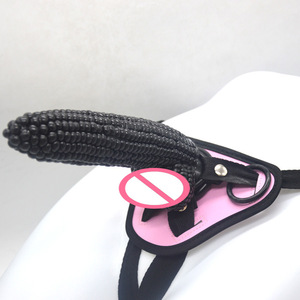 FAAK 19cm FORMA DE MAÍZ consolador <span class=keywords><strong>anal</strong></span> lesbiana juguete del sexo del pene con correa juguete del sexo MILF consolador pantalones de lesbianas