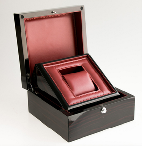 Boîte de rangement en bois laqué noir brillant de luxe <span class=keywords><strong>pour</strong></span> <span class=keywords><strong>bijoux</strong></span>, bracelet, <span class=keywords><strong>montre</strong></span> avec clé - Product Image 4