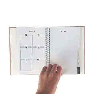 Factory custom full color paper hardcover spiral bound note book a5 exercise notebook agenda journal planner printing