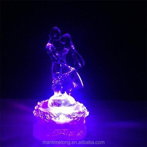 <span class=keywords><strong>Luz</strong></span> Nocturna romántica para parejas de colores, luces LED de cristal acrílico para amantes, novedad, regalos de boda para el hogar - Product Image 4