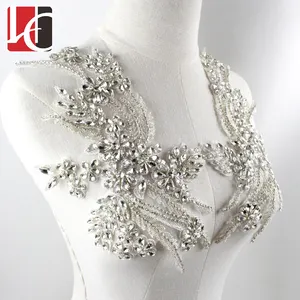 HC-4262 Hechun red bling rhinestone applique decorated the dresses