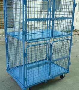Torin SWK1030 Dubbele Laag Vouwen Zware Materiaal Handling Staal Roll Container Roll Winkelwagen Roll Kooi Trolley - Product Image 3