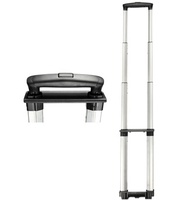 Carro telescópico de aluminio eminente, mecanismo de mango plegable, bolsa de equipaje retráctil extensible, accesorios, piezas