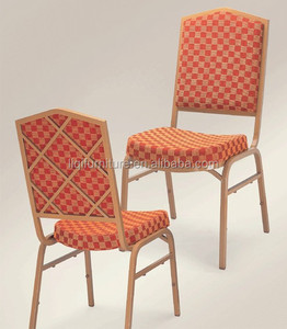 Silla de banquete con respaldo cuadrado fuerte y duradera con malla de celosía de metal apilable <span class=keywords><strong>para</strong></span> sala de estar, apartamento o - Product Image 2