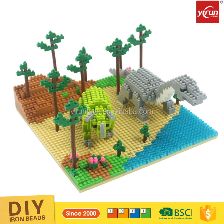 Импорт игрушки из Китая ICF блоки для строительства Nano Блок динозавров блоки