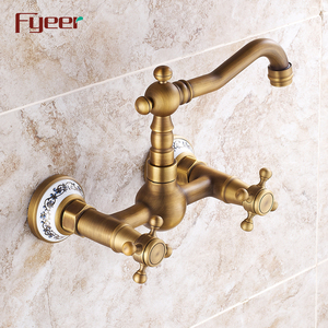 Grifo <span class=keywords><strong>de</strong></span> <span class=keywords><strong>Cocina</strong></span> Antiguo <span class=keywords><strong>de</strong></span> <span class=keywords><strong>Pared</strong></span> Fyeer con Doble Manija Cruzada - Product Image 4