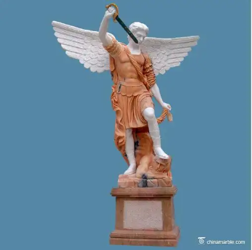 天使の彫刻/翼のある天使像/男性の天使の彫刻