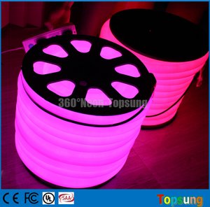 Lumière ronde <span class=keywords><strong>LED</strong></span> rose de 25 mm, lumière <span class=keywords><strong>LED</strong></span> flexible néon à 360 degrés, rouge, jaune, <span class=keywords><strong>bleu</strong></span>, vert, blanc - Product Image 4