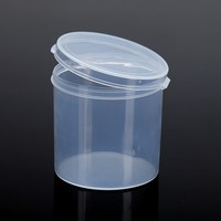 Nouvelle boîte en plastique PP recyclable cylindrique, étui personnalisé, conteneur 60x60mm pour cure-dents