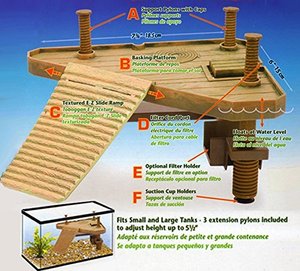 <span class=keywords><strong>Plateforme</strong></span> flottante décorative pour tortues avec rampe d'accès - Product Image 2